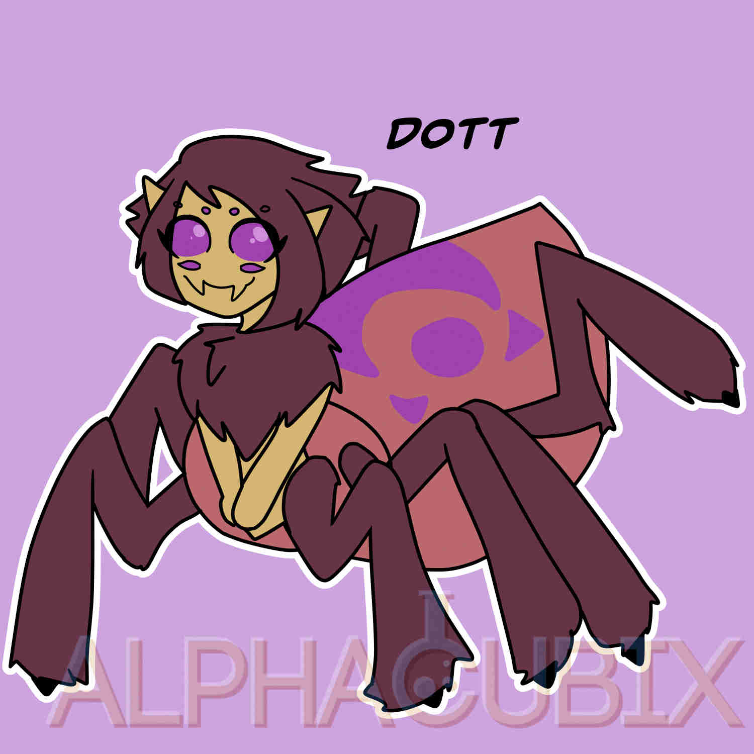 Dott Flat Color Chibi Spider